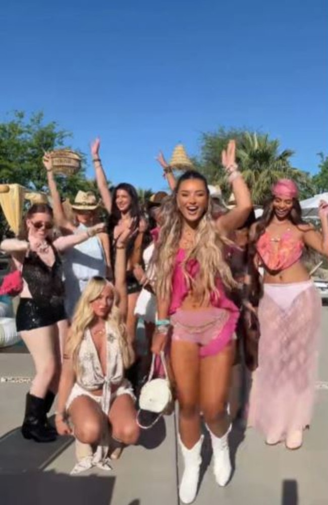 Australian fashion brand Peppermayo was called out by customers after hosting a VIP trip to Coachella for influencers. Picture: TikTok/Peppermayo