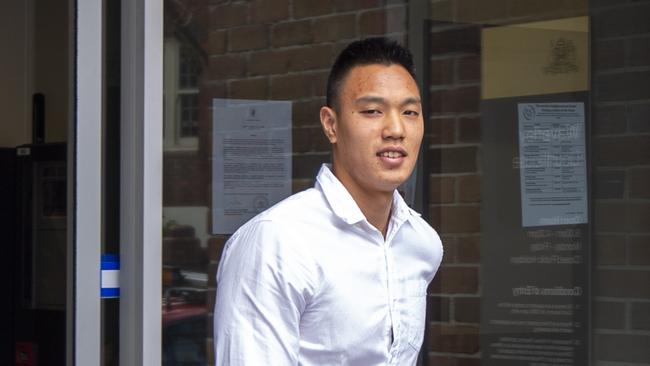 Terry Pham leaves court. Picture: Monique Harmer