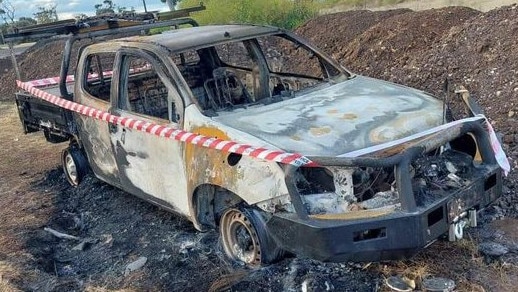 A Western Downs SES vehicle was found burnt out after it was reported stolen.