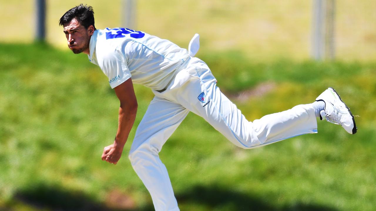 Mitchell Starc has put in plenty of work in the Sheffield Shield to prepare himself for the international summer. Picture: Getty Images