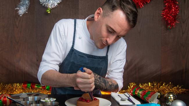 Lover chef Paul Turner makes a Christmas dish and said there are easy wats to save on festive food costs. Picture: Jason Edwards.