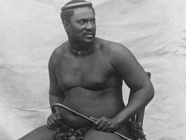 An 1875 photograph of Zulu king Cetshwayo.