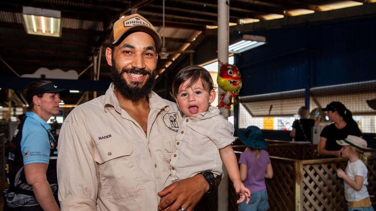 Nader Soliman and Zayn Soliman at the 2024 Royal Darwin Show. Picture: Pema Tamang Pakhrin