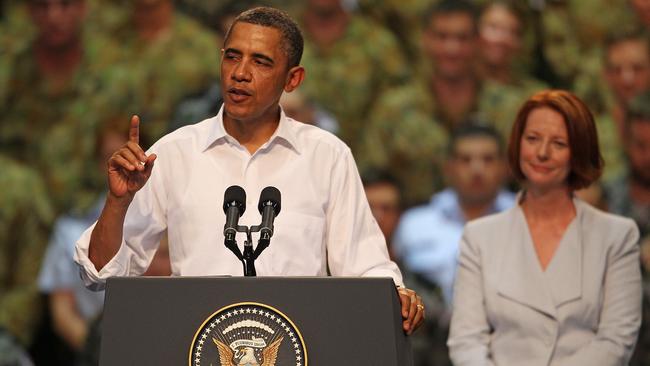 In 2011, President Barack Obama visited Australian and US military personnel Darwin, marking a shift in how the United States viewed North Australia. (AAP Image/Scott Barbour.