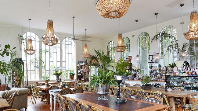 Sassafras’s Tasmanian Food and Wine Conservatory’s light-filled interior. Picture: GLENN MASON