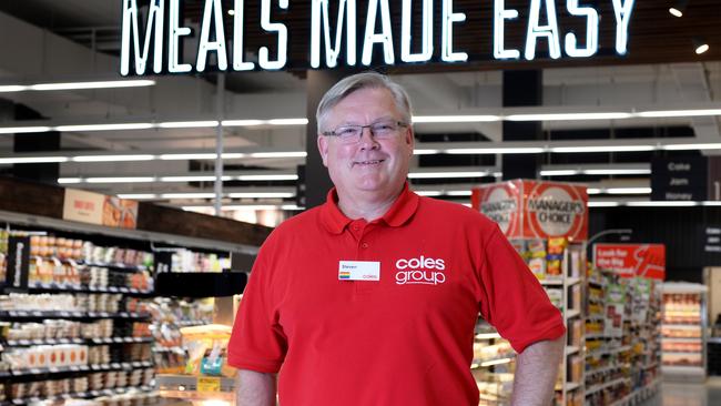 Coles chief Steven Cain in the supermarket chain's Tooronga Village store's new pre-prepared meals area. Picture: Andrew Henshaw