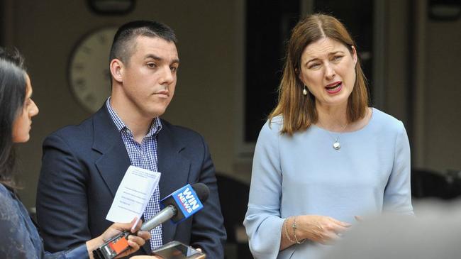 Julie Collins, Shadow Minister for Ageing and Mental Health alongside Zac Beers, Labor candidate for Flynn, visited Gladstone's New Auckland Place Aged Care Residence to speak to residents on 30 October 2018. Picture: Matt Taylor