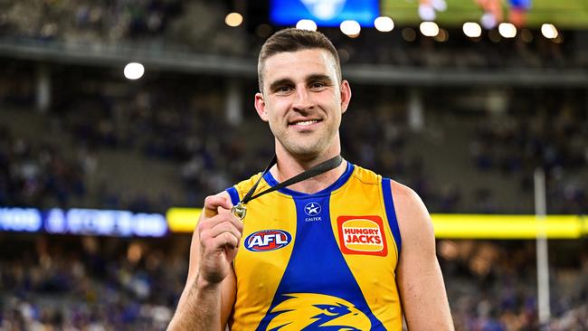 Elliot Yeo claimed the medal. (Photo by Daniel Carson/AFL Photos via Getty Images)