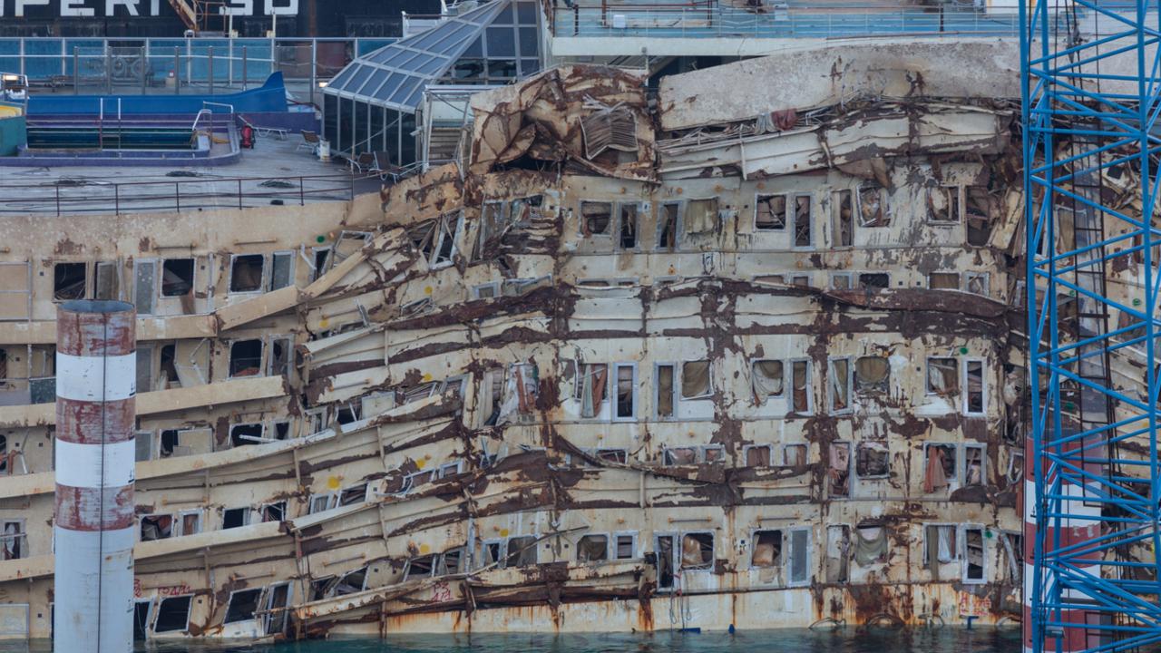 Concordia while it was beached at its home port in Genoa before being scrapped. Picture: istock