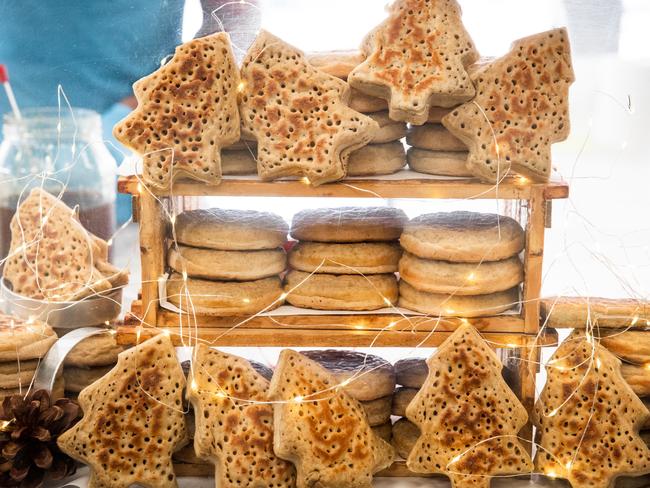 Crumpets by Myrna sold at the Carriageworks Christmas Market. Picture: Jacquie Manning