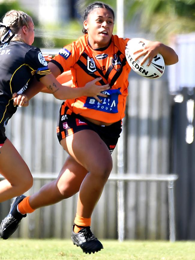 Harvey Norman under 19s girls rugby league. Picture, John Gass