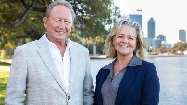 Andrew 'Twiggy' Forrest and Nicola Forrest.