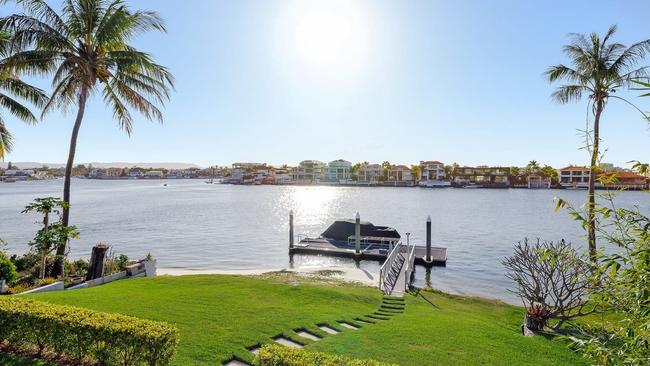 The property comes with a pontoon.