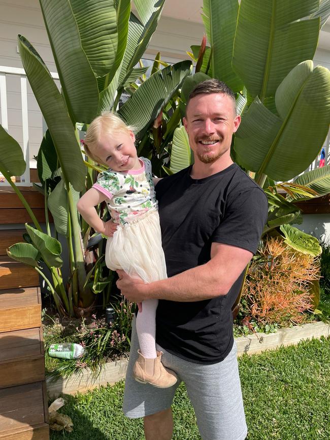 Damien Cook with Willow. Photo: Supplied