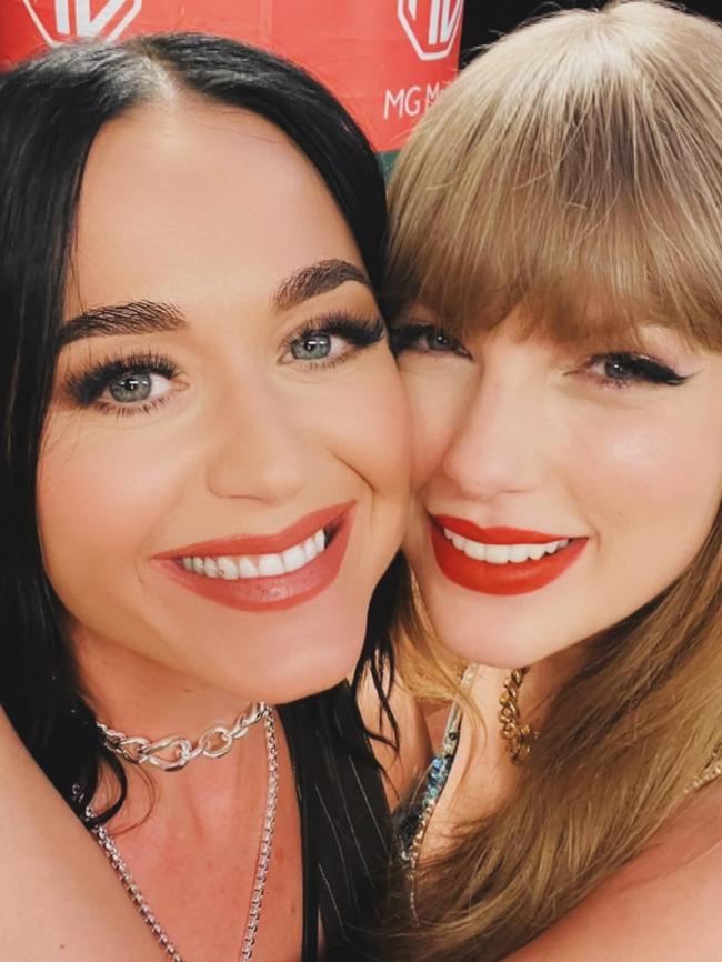 Katy Perry with Taylor Swift on Friday. Picture: Instagram