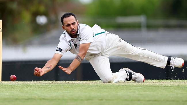 Akshpreet Singh in action for Airport West St Christophers. Picture: Josh Chadwick