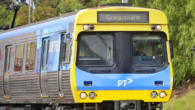 A train on the Craigieburn Line. Picture: Hamish Blair