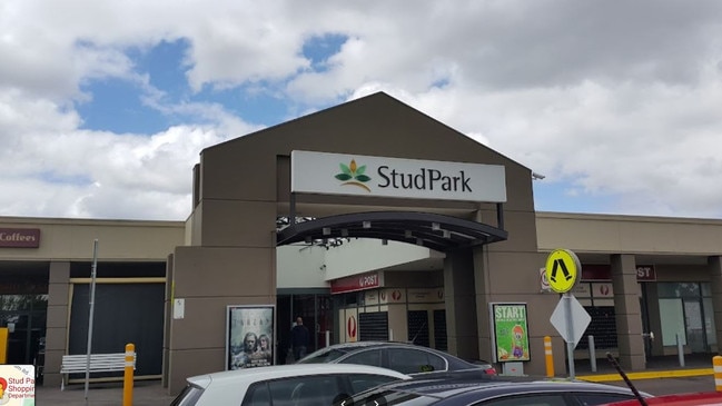 Stud Rd shopping centre in Rowville where a body was found in a car. Picture: Google Maps.