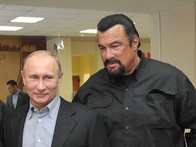 Putin with American action movie actor Steven Seagal.