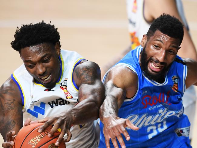 Again, Robert Franks left nothing on the court for Adelaide. Picture: Mark Brake/Getty Images