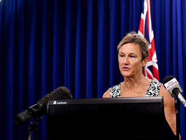 NT Children's Commissioner Colleen Gwynne, addresses the media following the report from the internal review into the alleged rape of the toddler in Tennant Creek, NT.Picture: Justin Kennedy