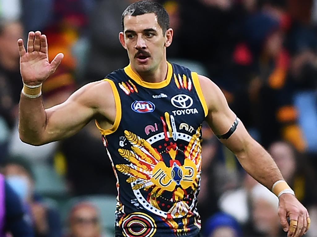 Taylor Walker sparked a Crows’ fightback with a great first half. Picture: Getty Images