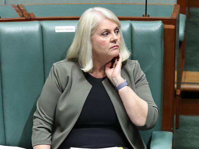 Home Affairs Minister Karen Andrews says she’s concerned about the numbers of Australians who have had exemptions to fly overseas. Picture: NCA NewsWire / Gary Ramage