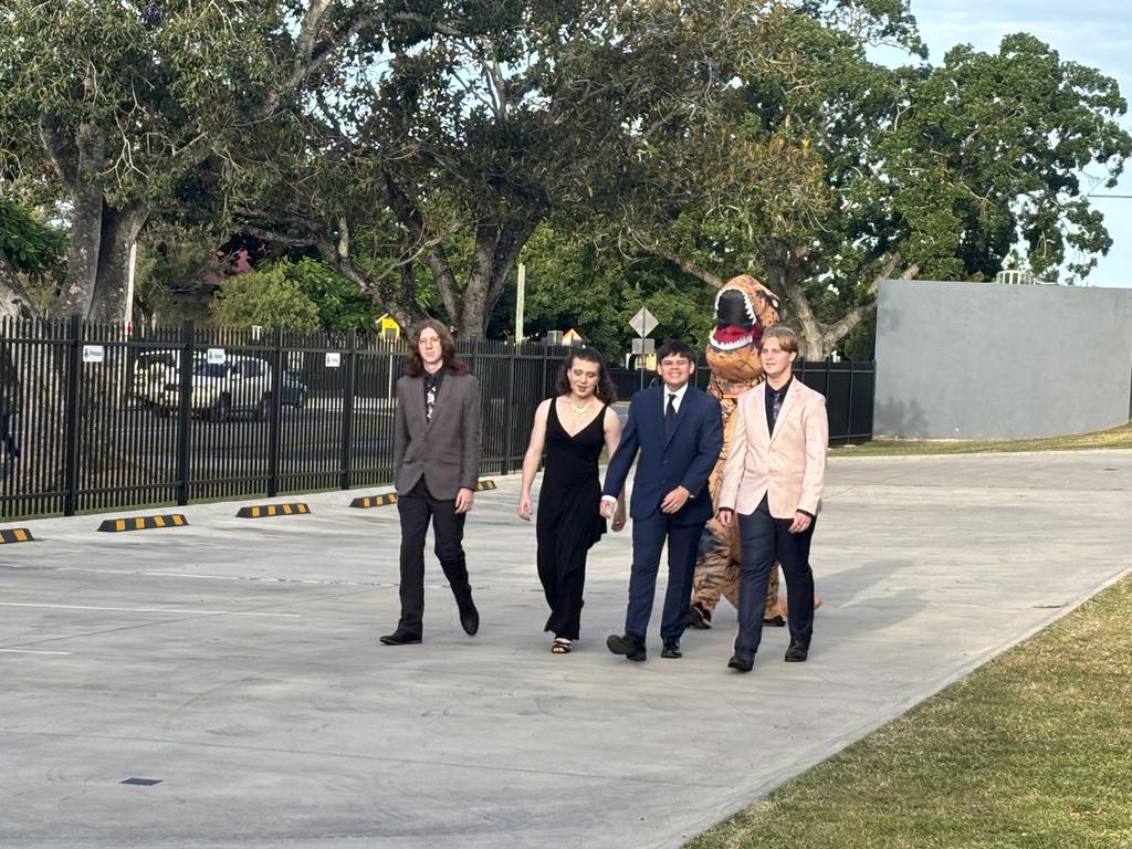 Caleb O'Neil, Lillian Callaghan, Matthew Pavey and Paul Maher arrive at the formal.