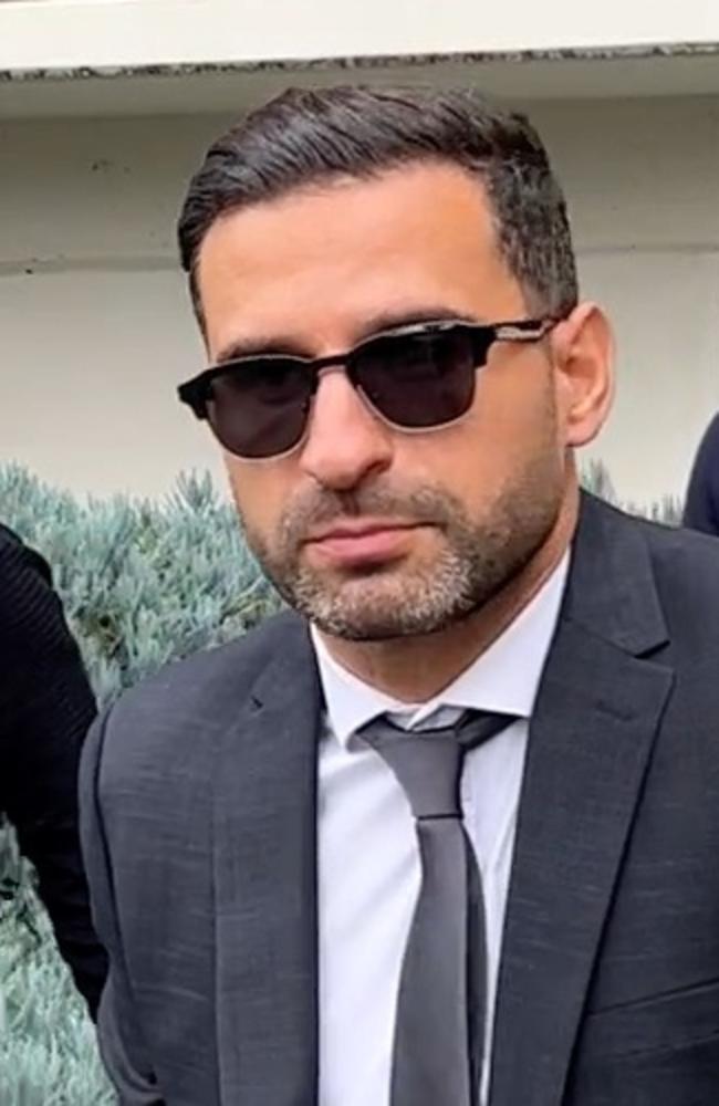 Elie Douna leaving Wollongong Courthouse. Picture: Dylan Arvela