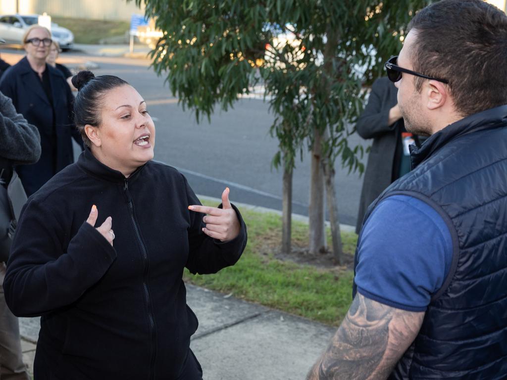 The woman was blocked from accessing the Prime Minister by security. Picture: Jason Edwards / NewsWire