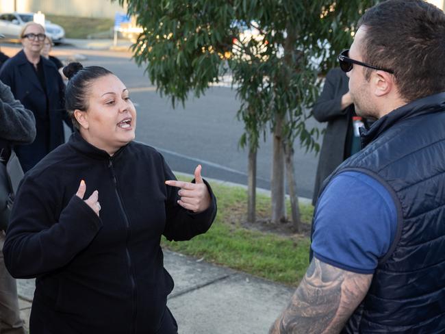 The woman was blocked from accessing the Prime Minister by security. Picture: Jason Edwards / NewsWire