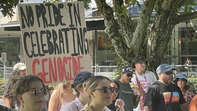 People marching for Survival Day at Fogarty Park on January 26. Picture: Andrew McKenna