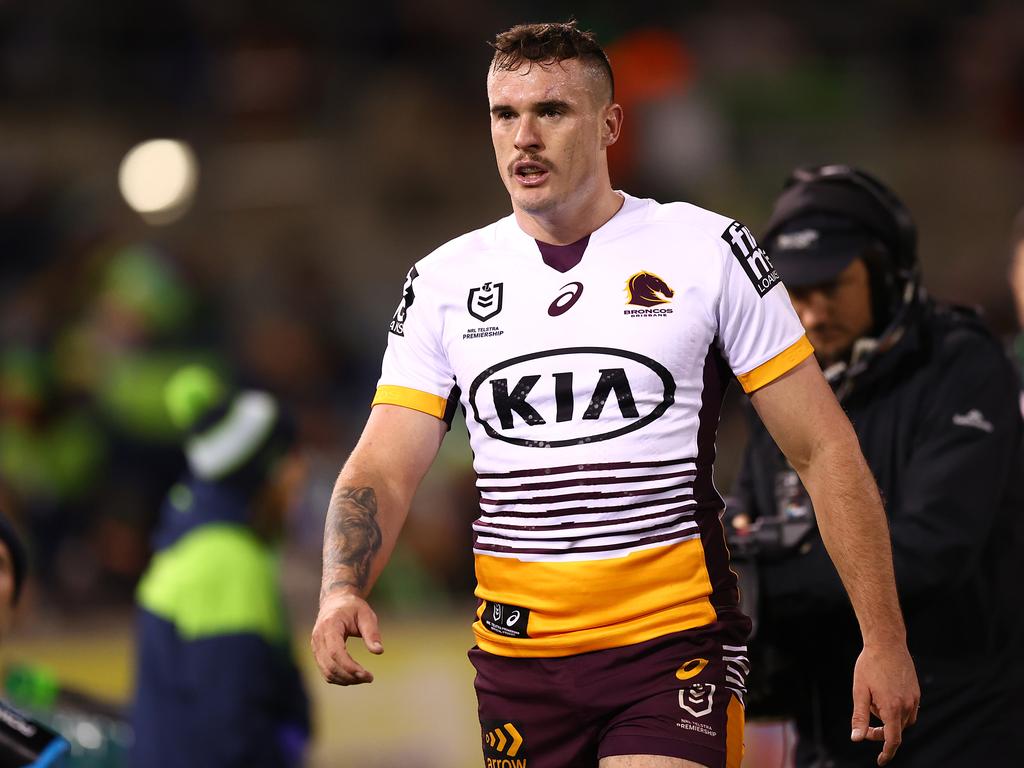 He’s in just his second season in the NRL, but Kobe Hetherington is showing plenty of examples of his parents’ toughness. Picture: Mark Nolan/Getty Images