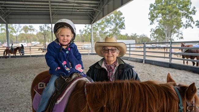 Lacey-Ann and Pauline Edwards at the Sunday horse events of the Kilkivan Great Horse Ride. Sunday, July 2, 2023. Picture: Christine Schindler