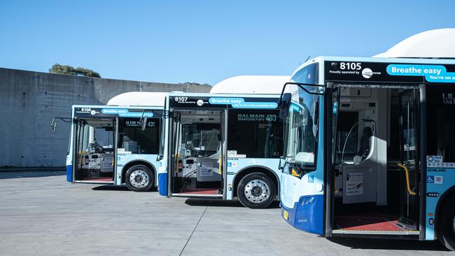 The bus depot for the new electric buses at 230/240 Balmain Rd, Leichhardt. Picture: Flavio Brancaleone