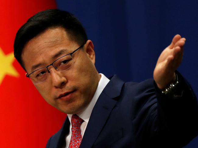 Chinese Foreign Ministry spokesman Zhao Lijian has dismissed claims China was behind the move as ‘smear and slander’. Picture: Carlos Garcia Rawlins