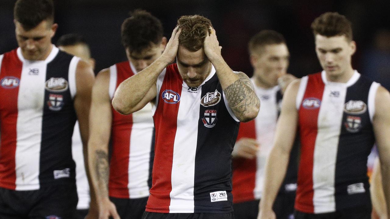 St Kilda is at risk of a slow start to the 2020 season, which could prove costly. (AAP Image/Daniel Pockett)