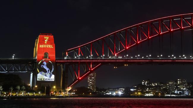 Redzel draws barrier 7 and lights up the Sydney Harbour Bridge. Picture: Dylan Robinson