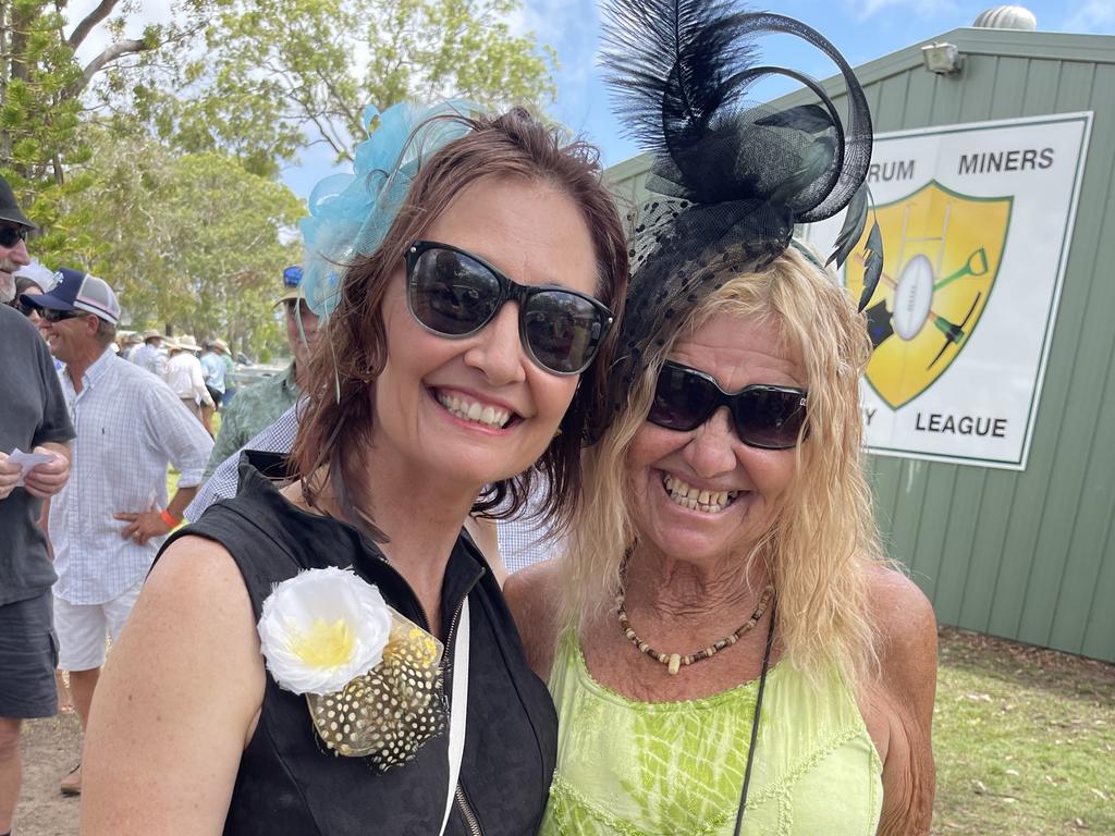 Nicole Phillips and Karen George at Torbanlea Picnic Races.