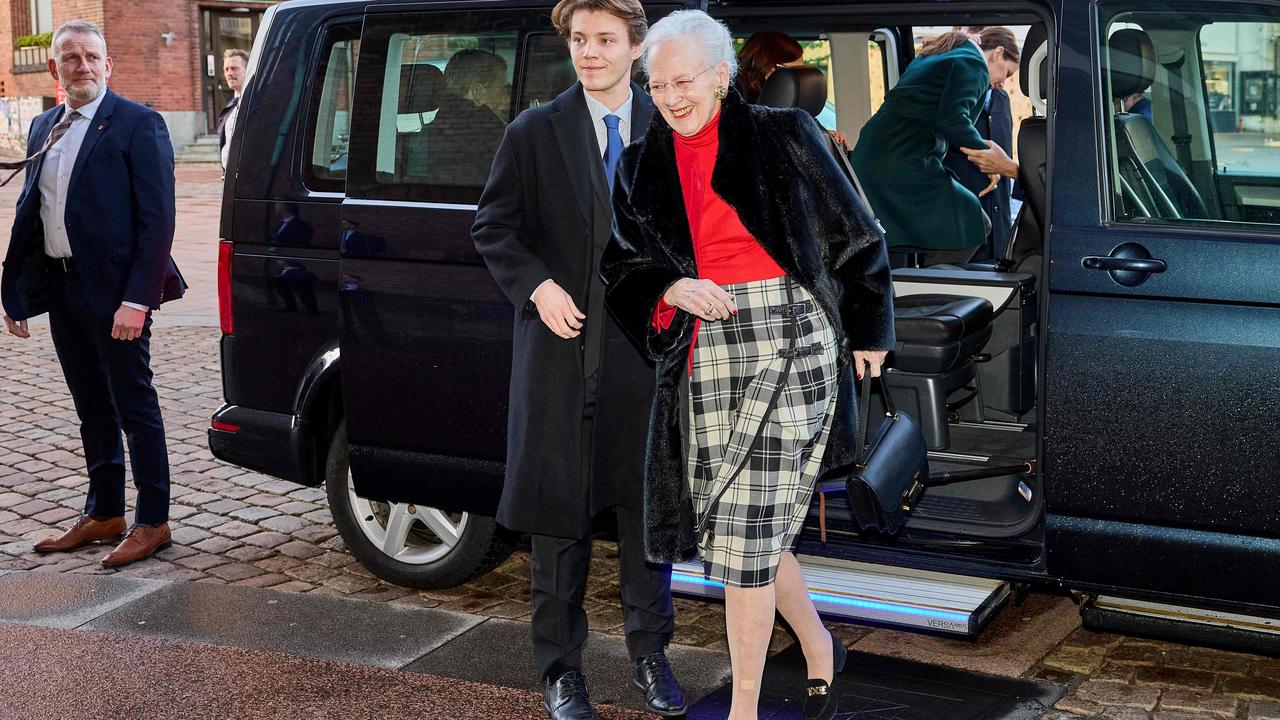 The A-Team: Queen Margrethe in an anonymous black people mover. Picture: Mikkel Berg Pedersen / Ritzau Scanpix / AFP / Denmark OUT