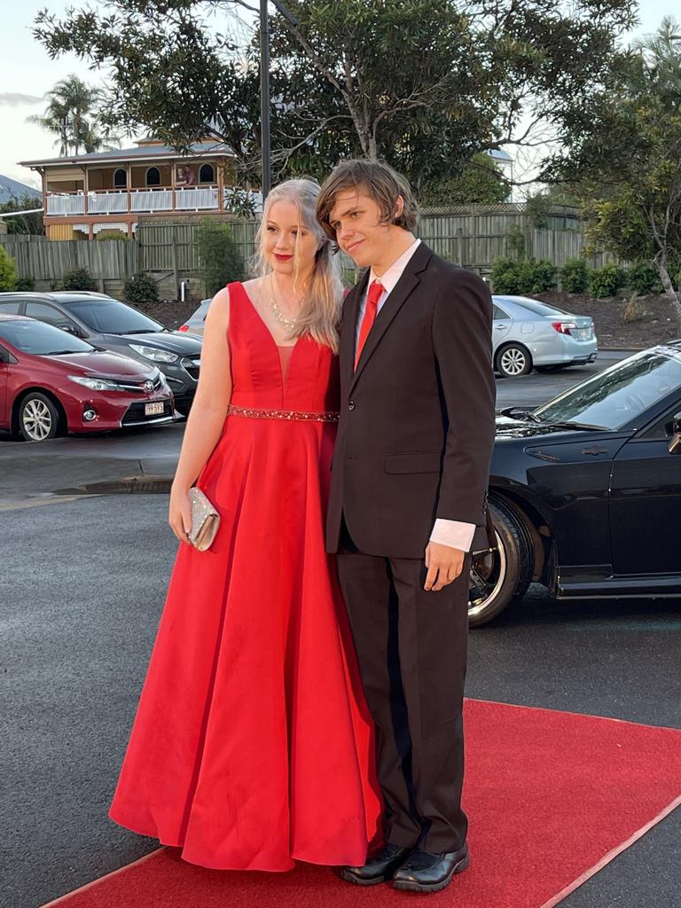 The students arrive at St Mary's College formal at the Brolga Theatre.