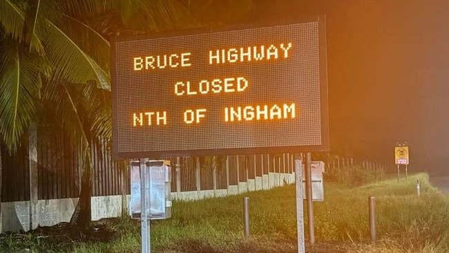 Massive rainfull figures have forced the closure of the Bruce Highway north of Ingham, with travellers forced to head north over the Atherton Tableland.