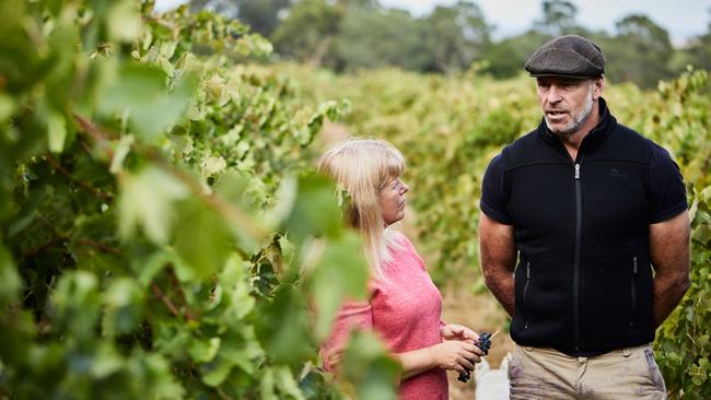 Melissa and Mike Brown in the Gemtree vineyard.