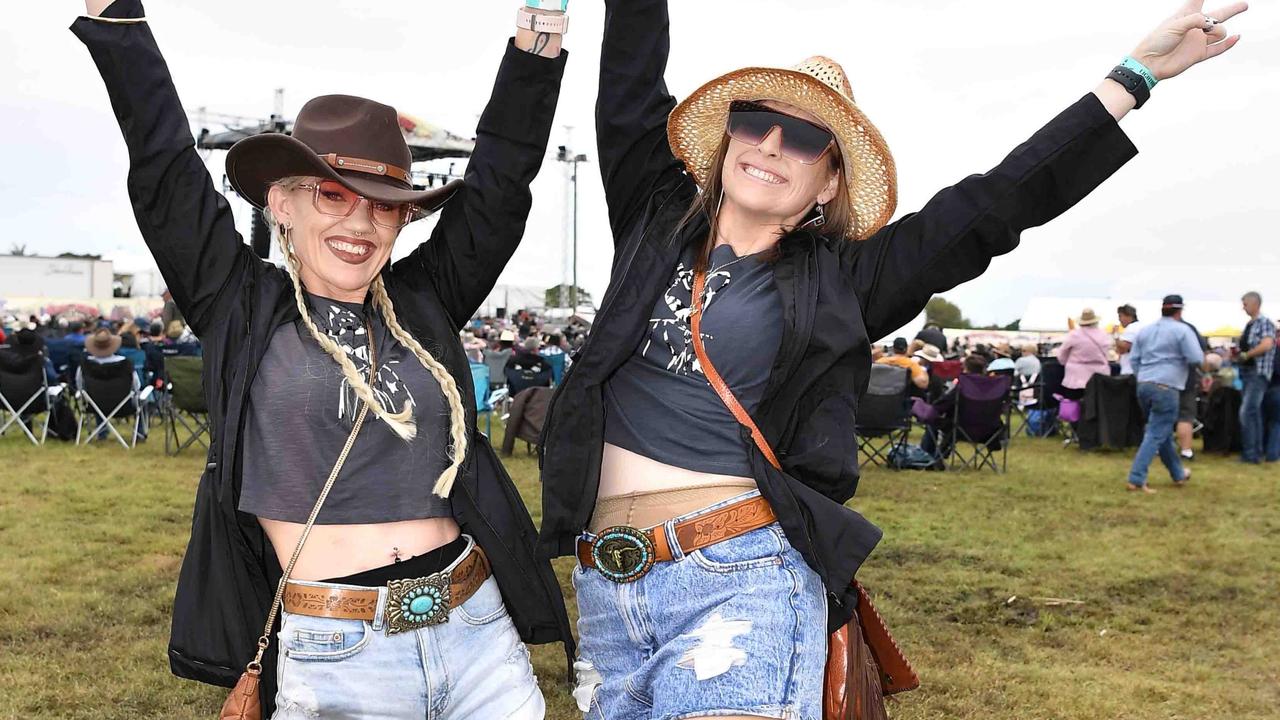 Ashleigh Griffiths and Rin Jane at Lighthouse Country Music Festival, Burnett Heads. Picture: Patrick Woods.