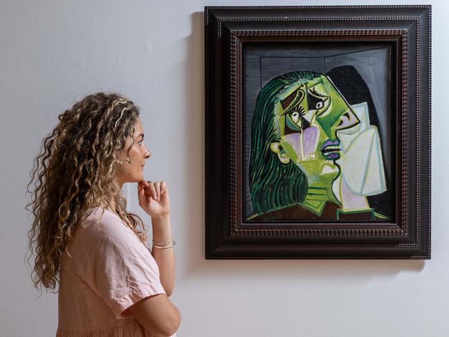 Could you fake this? … Pablo Picasso’s painting the Weeping Woman at the National Gallery of Victoria earlier this year.