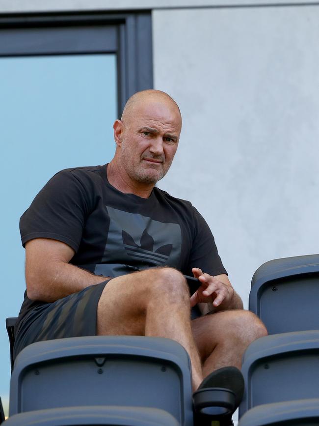 Brad Arthur watching from the stands. Picture: Toby Zerna