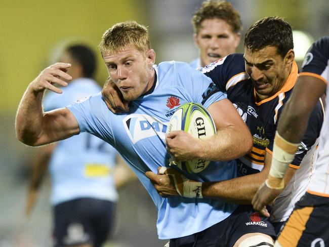 Tom Staniforth of the Waratahs (left) will pack in at second row. Picture: AAP Image/Rohan Thomson