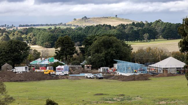 The site of hit TV program The Block in Gisborne South, where the houses this year are being built on large rural blocks. Picture: David Geraghty.