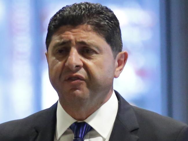 Pictured is Ray Dib addressing the crowdat the Canterbury NRL board Q&A held at Club Belmore in Belmore.Picture: Christian Gilles