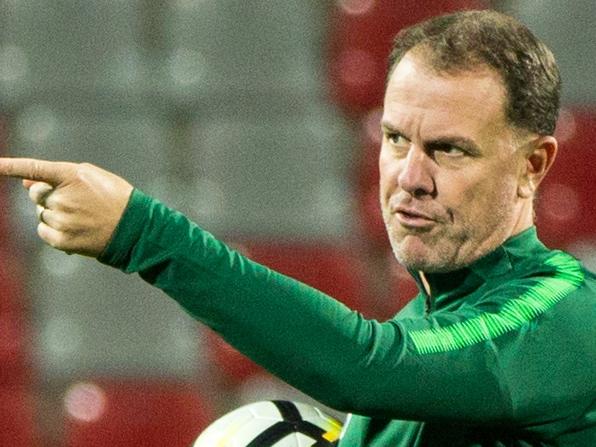 Matildas' coach Alen Stajcic in training at the King Adbullah II Stadium, Amman Picture: Val Migliaccio